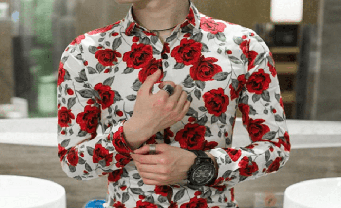 299 Rs Only Flower Style Casual Men’s Long Sleeve Shirt – The Ultimate Style for Every Occasion!